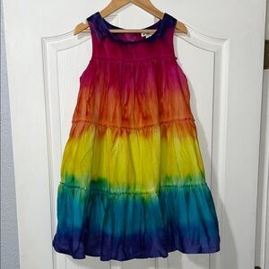 Pandemonium Rainbow Tie Dye Dress Sleeveless Summer Sundress Girls